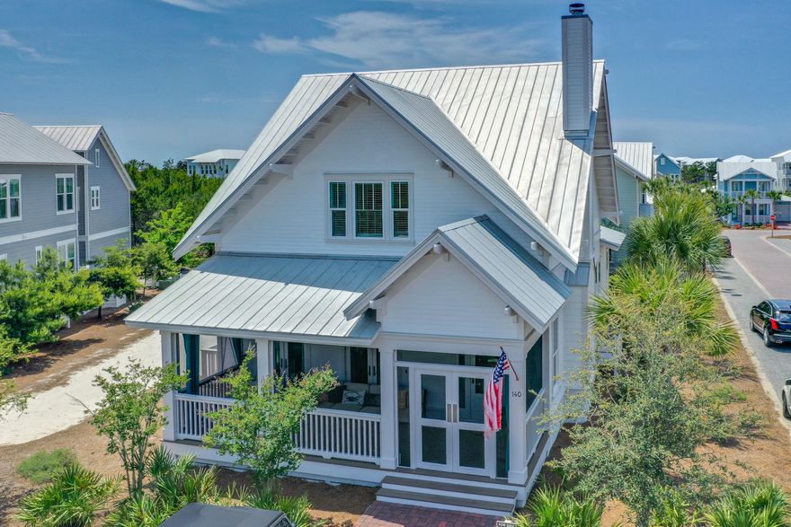 This is your opportunity to own a unique home on an oversized lot in the highly sought after community of Prominence on the south side of 30A. This beautiful home has many upgrades to include designer lighting, extra thick quartz countertops, gorgeous floors and custom area for your bottles and bubbles!  The alleyway entrance provides added privacy leading up to your detached two car garage and the extra long driveway provides ample parking for your guests. Three sets of French doors open up to your future tropical oasis making this home excellent for entertaining.