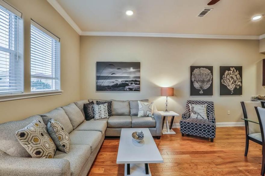 Missed out before? Now's your chance! Sought-after 3rd floor Building D Alerio condo, fully furnished and rental ready. Great rental record with Bliss Rentals. Stroll across the street to the beach via one of the two deeded beach accesses (1 private), or hop in your golf cart for a short ride to shopping, dining and entertainment on Scenic 98 (a.k.a. Old 98). Wood floors throughout with tile in baths; 10-foot ceilings; crown moulding in living area; granite countertops in kitchen & baths; stainless steel appliances; washer & dryer. Fenced and gated, with heated pool, hot tub, splash pad for kids and outdoor grilling area. Please confirm all information.