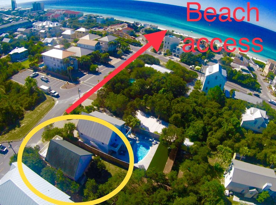 Enjoy this 4 bedroom, 3 bath, 1280 sq. ft. house with a one car garage and large carport on Santa Clara Street in Seagrove Beach. With a complete renovation in 2021, this beach house is sure to impress with an open concept kitchen, dining and living room, two large patios perfect for entertaining, and room for a pool in the backyard. The main level features one bedroom and a bunk room with a shared bathroom. The third level features two bedrooms and two full bathrooms. The house is currently designed to sleep up to 16 guests. The county beach access is only 200 yards away. The house is within walking distance of all of the restaurants, attractions and events in Seaside. No HOA!