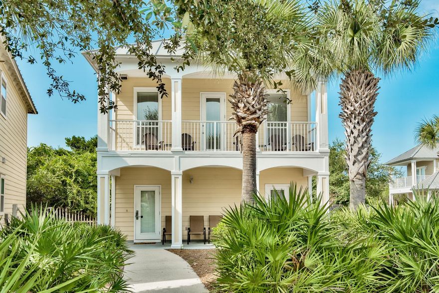 Grab your piece of paradise! Cottage Retreat is a private gated community located off Scenic Highway 98 in the heart of Miramar Beach. The development consists of 24 Florida cottages with 310 feet of deeded beach frontage which gives the owners a great advantage locating the perfect spot to enjoy a day on the beach. Cottage Retreat boasts quality and consistency throughout with all brick paved streets, underground utilities and a tropical landscape that truly captures the essence of the Emerald Coast. The amenities include a 3,000 sq. ft. heated pool, spa, sundeck, grilling area and exercise facility. 53 Cottage Row is the only 4 bedroom 3.5 bath home currently for sale within the community. The home consists of Hardiplank siding and a metal roof which allows for easy maintenance / long-term care. Within the home you have stainless steel appliances, mostly new tiled flooring and two great covered balconies. The master bathroom has a walk in shower and a whirlpool tub which is located on the main living area. All other bedrooms are located on the first floor with one of the bedrooms having a private bath. This is a turn key property that is being sold fully furnished and rental ready. 