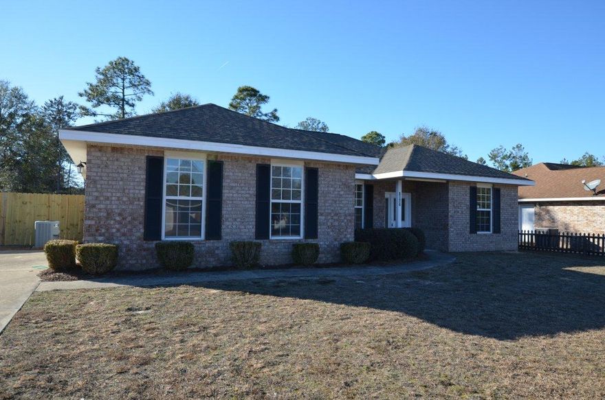 This must see REO property is perfect for someone looking for affordability, space and move in condition. Built in 2007, this all brick split bedroom design home has privacy fenced back yard and side entry 2 car garage. The home has 1440 square feet with large kitchen with dining space, large living room and indoor laundry. The 2 car garage is pretty good size and should accommodate most vehicles. Home has new carpet, tile, appliances and paint. Call today or indeed this one will be gone!