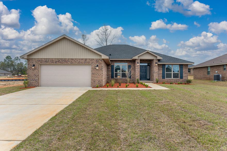 FITS LARGE FAMILY NICELY!!! This spacious 4/3, located in Charleston Place, one of Crestview's newest subdivisions, awaits your arrival!  Enjoy life with double living areas in this oh-so-spacious open concept, split floor plan with Granite counters, LVP throughout, level lot and gutters too! The additional bedrooms are also split layout to offer a separate bed & bath for possible in-law suite or guest accomodations. Everyone gets the bonus of space!