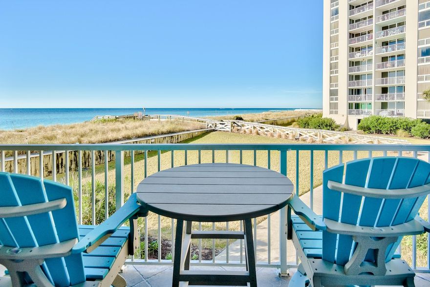 Amazing Views! The beautiful and breathtaking beach with sugar-white sand and emerald water is mere steps from this fully furnished move-in OR rental-ready spacious and welcoming second-floor condo. YR 2021 rental revenue is $47,037.94 with four months of owner usage!! This is easily a primary residence, second home or vacation rental. Spacious, remodeled, open floor plan with 2BR/2BA with multiple Gulf views and 460' of the deeded beach!!
Resort amenities include Security Patrol, Gated, Seasonally Heated Pool, Fishing Lake, Lighted Tennis Courts, Fitness Center, Basketball, Spacious Clubhouse w/ kitchen, Picnic Area with charcoal and gas grills, Ample parking including Boat, Trailer and RV. Highly sought after Tower I has stunning views!!