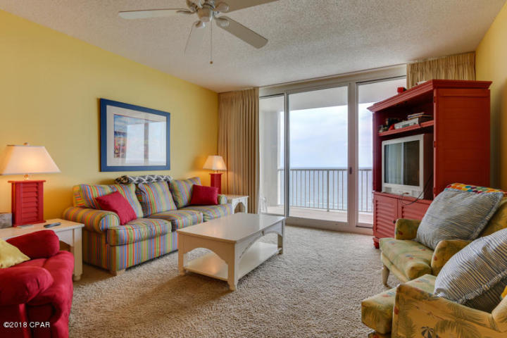 This one of a kind property conjures up images of sun-splashed days of swimming, biking, and relaxing. It lives like a beach house but comes with all the benefits of owning a condo. Majestic Beach Towers I unit 1702 is a spacious 4 bedroom 3 full bath that will sleep 10 and is being offered completely furnished, well equipped, and rental ready. Open floorplan allows for fabulous Gulf and sunset views from balcony, living room, dining room, kitchen, & master suite providing the ultimate alfresco living and entertaining environment The fully equipped kitchen features upgrades such as stainless steel appliances. Sited in a prime location in the building to afford the most breathtaking coastline views, this condo exudes beachy charm and embodies an eminently livable floor plan. Complete with