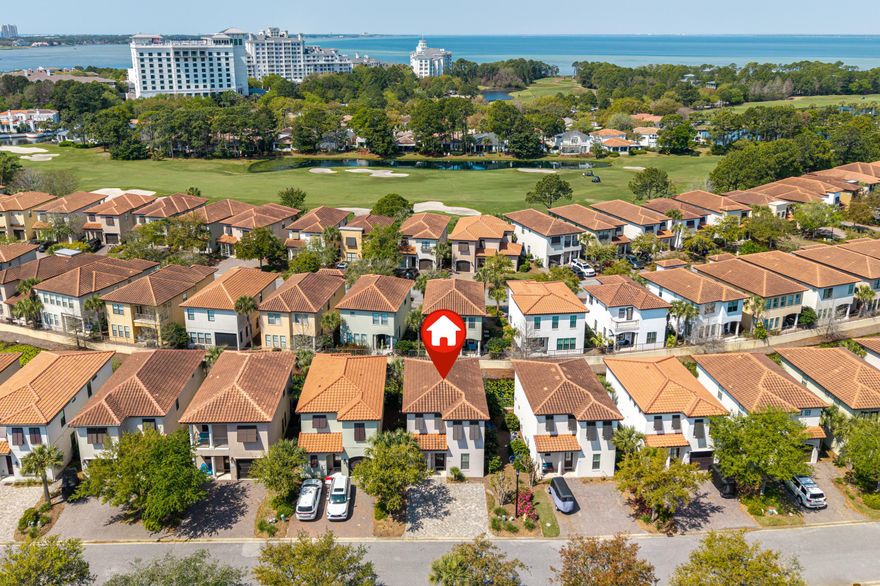 Located within the gated Sandestin Golf and Beach Resort, the sought-after Villa Lago community sits between Baytowne Golf Course and picturesque Venetian-style canals--this home enjoys direct canal views. This two-story residence features travertine floors, crown molding, and a well-appointed kitchen offering stainless steel appliances, granite countertops, mahogany cabinetry, and a large island. The first floor includes a guest bedroom and full bath with walk-in shower. Upstairs offers two additional bedrooms, including a spacious primary suite with walk-in closet, double vanities, and granite finishes, plus a versatile loft area. Enjoy outdoor living on the canal-front patio, perfect for relaxing, grilling or entertaining. Enjoy exclusive access to a private neighborhood pool, two additional resort-style pools, and the vibrant Baytowne Wharf, known for its charming boutiques, lively entertainment, and numerous dining options. Beyond the community, you are just moments from the upscale allure of Grand Boulevard and the world-famous white-sand beaches of Florida's Emerald Coast.
As an introduction to the Sandestin lifestyle, we invite our new owners to explore amenities that make Sandestin special. The listing brokerage and seller(s) are presenting the buyer(s) of this property with (2) 90-minute rounds of Tennis court time, a golf foursome at one of our three championship courses, and a round of golf for up to four (4) players at the unrivaled Burnt Pine Golf Club.
Sandestin Golf and Beach Resort features more than seven miles of beaches and pristine bay front, four championship golf courses, 15 world-class tennis courts, a 226-slip marina, a fitness center, spa and celebrity chef dining. Shop, dine and play at the charming pedestrian village, The Village of Baytowne Wharf and more. Inside the gates of the resort, residents enjoy a balanced lifestyle of high-class living, spanning the 2,400 acres from the beach to the bay. Everything within the gates of the resort is accessible by golf cart or bicycle. The entire resort is interconnected by miles of pedestrian, bike and golf cart paths that weave through groves of live oaks, meandering past natural lagoons, fountains, man-made lakes, and meticulously landscaped fairways.