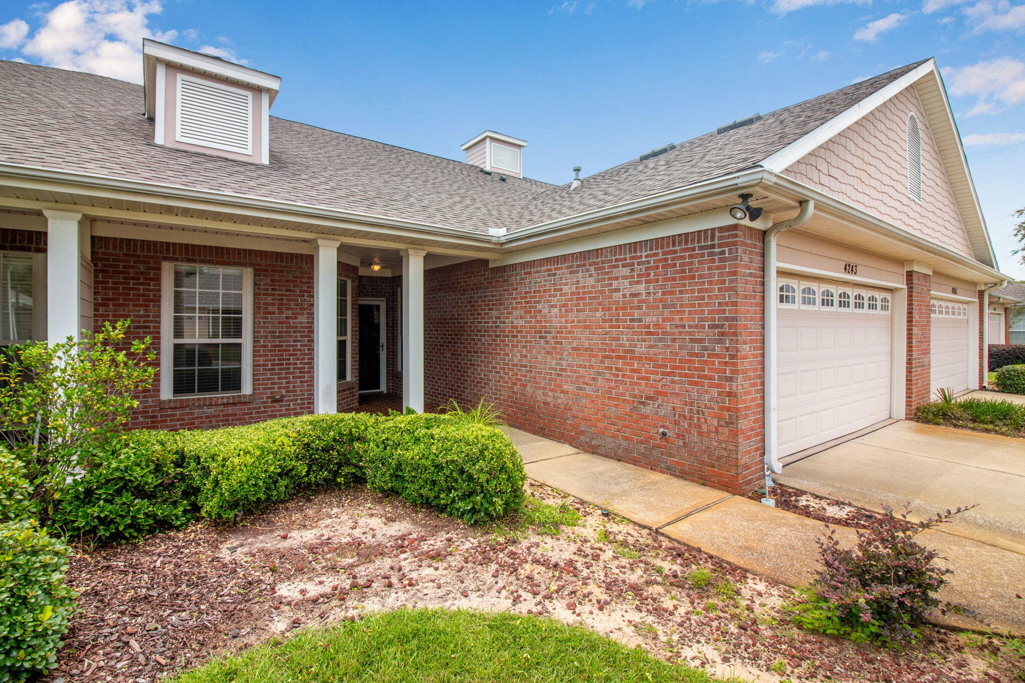 Diamond Lakes is a beautiful, all-brick community located in the heart of Destin, Florida. This spacious 3BR/2BA home is available furnished and also offers wonderful views of the lake out back. The kitchen boasts granite counter tops and stainless steel appliances while the rest of the living areas boast the addition of tile flooring. Enjoy the high vaulted ceilings with a fireplace in the living room as well as the views of the lake from the screened-in porch. This home includes a non warranted washer and dryer, use of the two car garage and lawn care. This home is not pet friendly and does not permit smoking.
