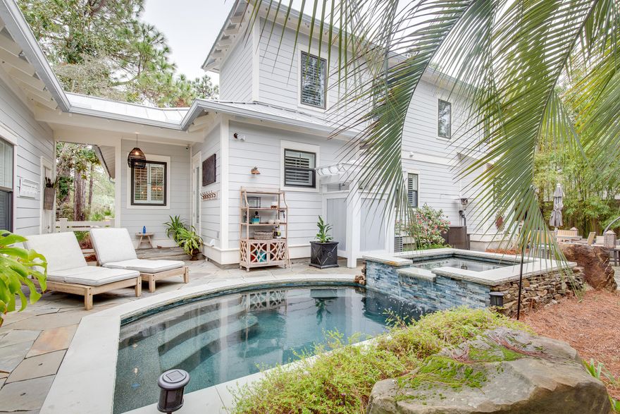 Conveniently located within walking & biking distance to Seaside, Watercolor and our various restaurants & shopping on 30A this charming custom built Seagrove home is not to be missed.  Open living at its best with living, dining and kitchen all in one large inviting space.  This home has travertine & engineered hardwoods throughout.