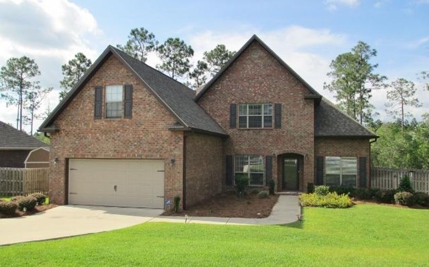 OPEN THE DOOR TO PRESTIGE AND ELEGANCE! South of I-10, located in Fox Valley Subdivision, an easy commute to Eglin AFB, Duke Field, and 7th Group Special Forces. Since A Great Location Isn't Everything, Look What Else you Get: An enticing 3134 sq. ft. artfully landscaped, all brick, 2 story, open, split floor plan,4 bedrooms,3.5 bath home plus a huge bonus room perfect for a home theatre, Family fun room, or that 5th bedroom! Downstairs, arched doorways lead into study/office/formal living room and formal dining room. The dazzling, stainless steel, fully appliance, eat-in kitchen with staggered maple cabinets, and granite edged counter tops offer ample amount of space any chef would love. The breakfast/Hop-up bar ties the kitchen, and family room together, making it a perfect setting for.. the hostess who enjoy entertaining family and friends, The family room has double trey ceiling and lots of wall space for over sized furniture. Master suite offers tranquil oasis with a two-at-a-time privacy bathroom design. Equipped with raised double vanity w/granite counter tops, separate shower, garden tub, custom walk- in closet, and enclosed throne room. Also on first floor are, two additional bedrooms and full bath, laundry room, and a huge linen/storage closet  equipped with  a salon bowel  just for the ladies of the house! The 4th additional bedroom with full bath is located on 2nd floor, perfect for those special guest, in-laws, or teens that you feel deserves their own private space. Has wall-to-wall carpet in all bed rooms, tile flooring in all wet areas, ceiling fans thru-out, granite counter tops in all bathrooms, lever plantation blinds thru-out, arched door ways , octagon shaped trey ceiling. The single French door off family leads out onto covered porch/patio and into a reasonably sized, fully sodded,  privacy fence, back yard that has sprinkler system w/ automatic timer, and lawn pump. This home has security system and finish double car garage w/garage door opener. Let the pictures tell the story. Quite a home. " Worth Seeing, Worth Renting. Sorry No Smoking, No Pets.  Call for an appointment today!