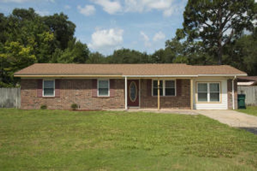 Convenient location in the heart of Shalimar. 4 bedroom home with newer windows and doors so very energy efficient. All tile floors with two living areas and a Florida room. Home is bright and fresh. Split bedroom plan with 3 bedrooms on one side of the home and one on the other. Lawn pump and sprinkler system. (Note: Fridge does not have ice and water) Storage shed in back yard. Fenced yard! No smoking inside home.