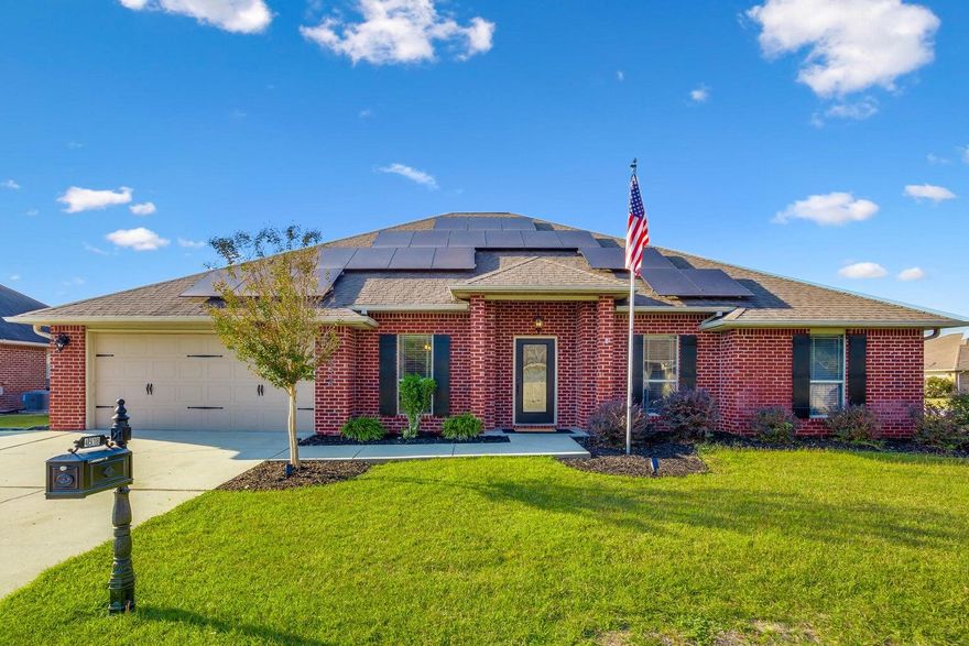 Welcome to your energy-efficient dream home in South Crestview! Situated on a desirable corner lot, this beautifully maintained all-brick home features 5 bedrooms, 3 full bathrooms, and a layout that balances functionality with style--perfect for families, remote work, and entertaining.Step inside to discover thoughtful upgrades throughout, including a custom wood-stained kitchen island that brings warmth and charm to the heart of the home. The kitchen also boasts a walk-in pantry, blackboard wall for notes or doodles, and ample cabinet space for all your culinary needs. The split-bedroom floorplan offers privacy and flexibility, with one bedroom off the foyer that's ideal as a home office or guest suite. The primary suite is a true retreat, featuring a trey ceiling, spacious en-suite bath with double vanities, a separate dressing mirror, and a luxurious zero-lip walk-in shower and soaking tub in a shared wet areaa spa-like experience right at home.

Upstairs, you'll find an oversized media or recreation room, perfect for movie nights, game days, or a creative studio. Outside, the fully privacy-fenced backyard includes a large paver patio and site-built pergola, offering the perfect setting for backyard gatherings or quiet morning coffee.

Best of all? The home is equipped with solar panels, significantly reducing your electric billsoften covering most, if not all, of your energy needs!

Don't miss your chance to live in this one-of-a-kind home with custom details, ample space, and modern convenience.

Call 850-729-0399 to schedule an appointment. View rental requirements or apply at www.RentwithBSR.com

No smoking or vaping. Pets may be allowed with some restrictions and a $400 non-refundable pet fee.
FEES: $50 per adult 18+ application fee, Landlord Liability Policy (if proof of Renter's coverage is not provided) $15/mo, Pest Assurance pest control policy $20/mo.