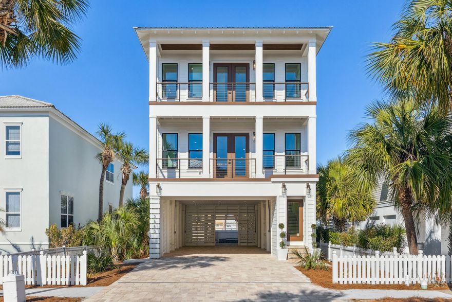 Brand new construction - water views from all third floor bedrooms - fully furnished and completely turnkey to enjoy as a primary residence, vacation home, or short term rental. Uniquely located at the tip of Destin Pass, Destin Pointe is the premier luxury gated beach community in Destin. This neighborhood offers three pools, including an infinity pool overlooking the Gulf; 24-hour security; and deeded beach access to more than 2,000 linear feet of the area's pure white sand beaches. It also offers unique access to Emerald Grande Beach, Destin's East Jetties, and walking distance to Norriego Point. This brand new home features 4 bedrooms, 4.5 baths, and sleeps 12, making it a great short-term rental or a perfect family home. Every bedroom has its own large en-suite bathroom, with the three front and rear facing bedrooms featuring their own private decks.

Built to the latest structural design codes (completed March 2025), it is engineered for lasting value and carries a 1-year new home warranty from one of the most respected and long-established builders in Destin, with a 30 year track record of delivering some of the finest luxury beach houses in the region.

The ground level has two covered parking spaces, large secured storage area, and hot tub with a waterfall spillover into a partially covered heated/cooled pool.

The second floor offers an open-concept design featuring 10-foot ceilings, gourmet Thermador kitchen with extra-large refrigerator, 8-foot solid core doors, large island with gold veining quartz countertops, custom shaker-style cabinetry, and a gas fireplace.

Highly rare in this location and price range, each bedroom on the third floor features clear water views, full on-suite bathrooms, and brand new furniture. The setup is ideal for guests to watch boats in the Pass or fireworks over Destin Harbor.

Residents and guests enjoy Destin Pointe's three stunning pools, including a brand-new Gulf-front infinity pool and two lighted tennis courts and shuffleboard, tempting renters to stay put.

Call the Water Taxi to take you for a tour or take advantage of other close amenities, including fishing and snorkeling / scuba diving Destin's east jetties or the Gulf, shopping and dining at Harborwalk Village, and several golf courses just minutes away.

Live the Destin dream with everything at your fingertips and peace of mind included. Don't miss out - this is your chance to own a piece of coastal paradise!