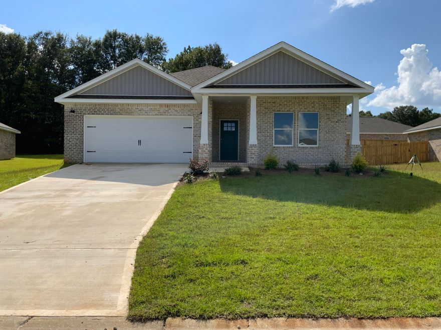 BEAUTIFUL NEW HOME-READY TO MOVE INTO BY END OF AUGUST-$7,000 SELLER CONTRIBUTION TOWARDS BUYERS CLOSING COSTS (CALL FOR DETAILS), Privacy fenced, front porch and covered rear porch, inside you have open floor plan with large family/dining/kitchen area.  Granite countertops thru-out, quartz on bar/work island, pantry, shaker style cabinets, stainless steel appliances, tiled shower in owners bath w/double vanities and walk in closet that connects to laundry room.  Plenty of closet storage in this plan, 9' ceilings, luxury vinyl flooring with carpet in bedrooms.  CALL TO SEE TODAY!