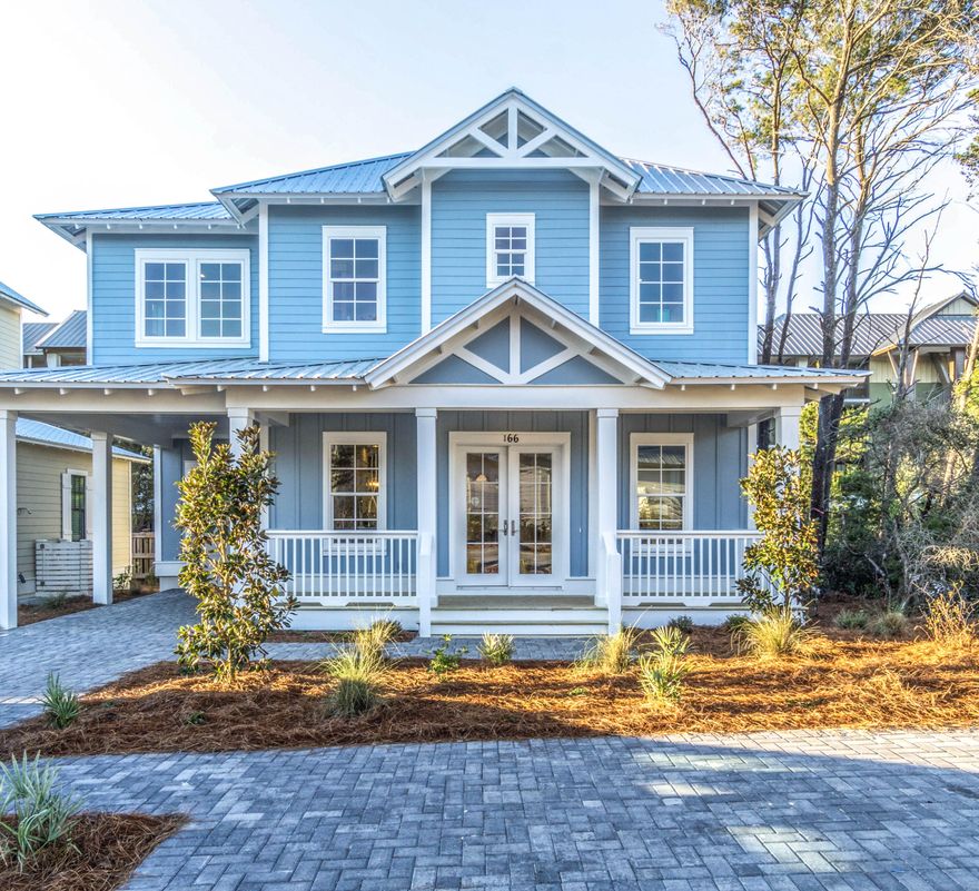 Bring your Paddle Board and Beach Chairs to this Beautiful Coastal Craftsman Cottage. Designed with a focus on the active and outdoors minded, there is plenty of storage and over 300 square feet of COVERED porches. Leave your golf cart in the garage OR carport. The interior finishes include capiz lights, coffered ceilings, shaker style cabinets, and detailed tub and shower surrounds. The cook will love the gas cook-top and ample counter top space. Built to the latest codes including IMPACT RESISTANT WINDOWS and 2x6 Construction. Each floor has separate hvac systems for maximum comfort. The Fantasy Brown Granite counter tops are absolutely gorgeous and found throughout. The covered back porch is off the kitchen and perfect for grilling. Entertain lots of friends and family at the oversized