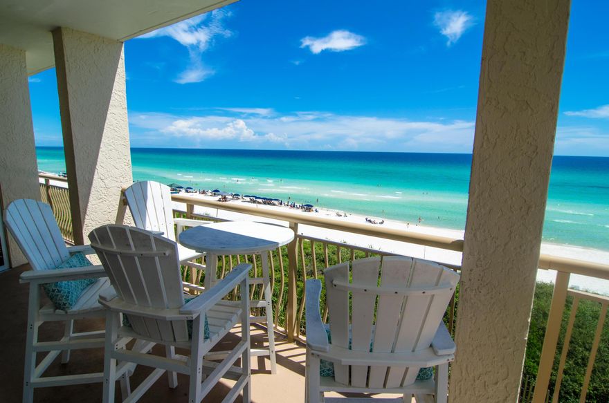 This High Pointe Resort condo sits in one of the coveted gulf front buildings on the far West end making this property the thing of which dreams are made! 1,850 square feet of seaside luxury with a second floor location on the famed beaches of 30-A which conjures up images of sun-splashed days of swimming, biking and relaxing. Expansive Gulf views at nearly every window along with a gorgeous wrap around balcony provide the ultimate alfresco living and entertaining environment! This unit is situated perfectly as a CORNER unit leaving only one neighbor to the left of you and endless views of the emerald waters of the Gulf of Mexico. An open floor plan allows for fabulous Gulf and sunset views from balcony, living room, dining room, kitchen, & master suite. This unit has tile in all main