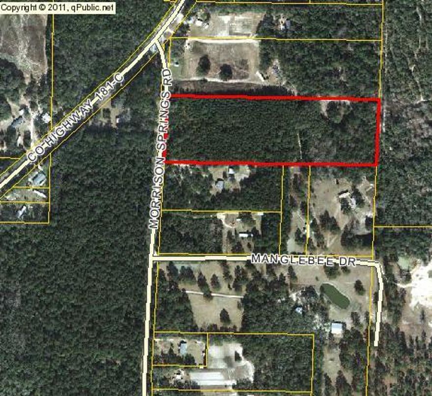 Beautiful wooded 11.99 acres of land near Morrison Springs. Property dimensions are subject to an up-to-date survey. Beautiful location to build a home or set up a new manufactured home. Property has Greenbelt Agricultural exemption, so taxes were only $15.82.