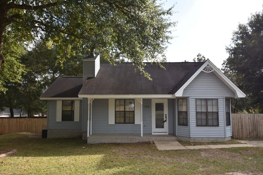 Quiet country living just outside the city, saving you money on property taxes! Seller pays most closing costs plus provide a Home Warranty for you-a $400 value! Affordable 3 Bedroom, 2 Bath home on 6/10ths acre! Privacy fenced back yard has plenty of room for a large garden spot plus a Work shed for all your lawn and garden tools. Living Room has a beamed cathedral ceiling and fireplace. The fully equipped UPGRADED Kitchen is accented by the Bay windowed Dining Area. Spacious Master Bedroom has a walk-in closet and over-sized vanity in the Master Bathroom. Laundry work space is conveniently located in the Bedroom area. Closing costs paid by Seller does not include credit report, inspections, prepaid insurance and interest, escrow set up, points/origination fee. Take a look today!