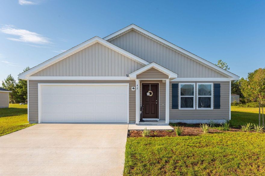 Welcome to 42 E Lockwood Way in charming DeFuniak Springs! This beautifully maintained home offers the perfect balance of comfort and convenience in a quiet neighborhood setting. Featuring a spacious open floor plan, modern kitchen with updated appliances, and generous living and dining areas, this home is ideal for both relaxing and entertaining. The primary suite includes a large closet and private bath, while the additional bedrooms provide plenty of space for family, guests, or a home office.Enjoy outdoor living with a private backyard and covered patio--perfect for weekend barbecues or winding down in the evenings. Located just minutes from historic downtown DeFuniak Springs, local schools, parks, and shopping, this property offers easy access to I-10