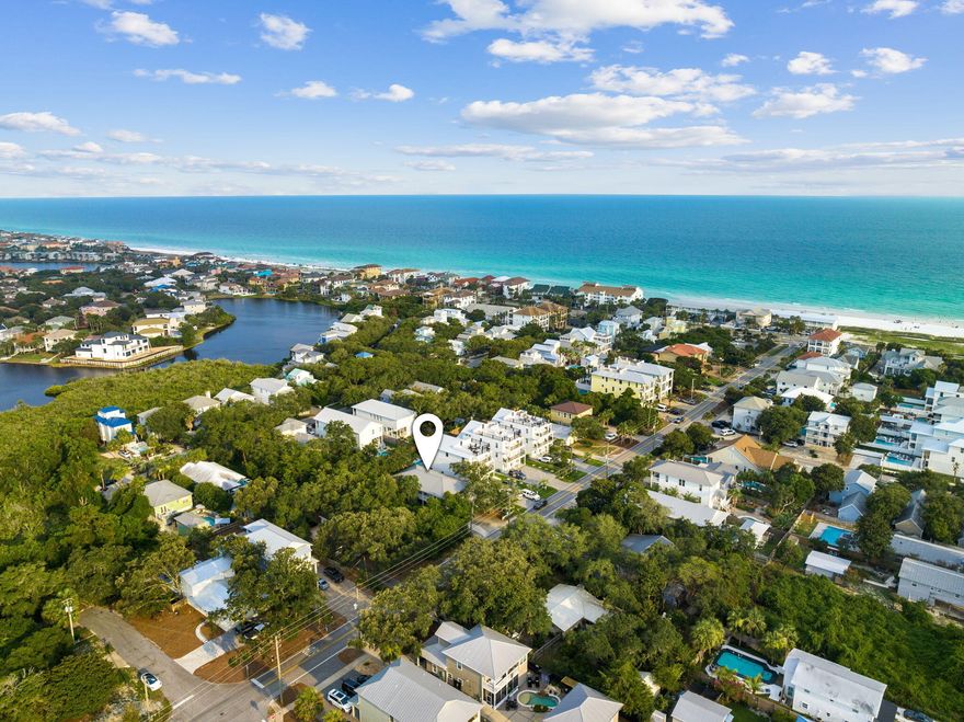 Discover your dream beach house in the highly sought-after Crystal Beach. This exquisite turnkey residence is nestled in a lush and picturesque setting near scenic highway 98. Boasting 3 bedrooms, 2.5 bathrooms, and spanning two levels, this 4,554 sq ft under roof home is a rare gem in the area, offering a TWO car garage. As you step inside, you'll be greeted by inviting, sunlit rooms that create a warm and welcoming atmosphere. The coastal chic ambiance of the home sets the stage for a casually elegant lifestyle, perfect for both living and entertaining throughout the year. Prepare to be impressed as this home has undergone a complete renovation, featuring new impact resistant windows and doors, a new water heater, and various other upgrades. The exterior of the property is adorned with