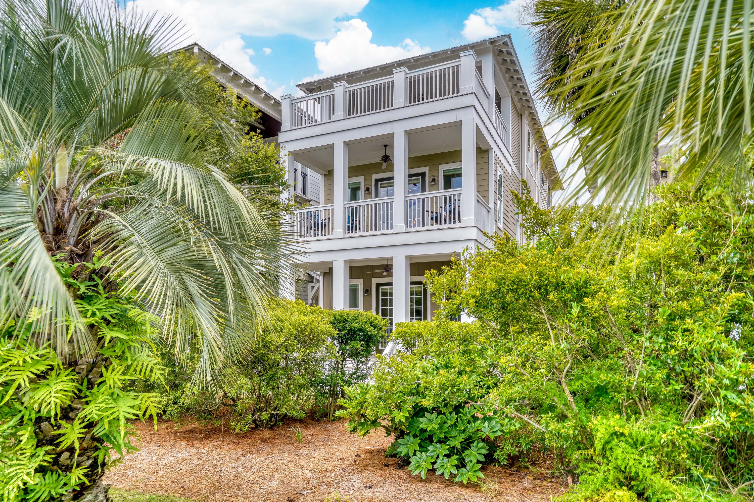 Under contract with kick out clause- WATCH SUNSETS FROM 3rd floor OUTDOOR KITCHEN w/ GULF VIEWS. This ''Better Built'' home has white wood walls, wood Oak flooring, & HUGE PORCHES on each level. FIRST FLOOR MASTER SUITE has LUXURIOUS BATH & French doors open onto SC greenway on SCENIC HWY 30-A! Walk across to the BEACH or take a short stroll to the 12,000 sf LAGOON POOL. Another guest suite on the 1st floor & laundry. 2nd floor has CHEF'S KITCHEN w/ all the newest appliances & great storage, breakfast bar & OPEN LIVING AREA w/ large open porch. Guest suite w/ bath on this floor also. 3rd floor has DEN & anotherGuest Suite. FRESHLY PAINTED INSIDE & OUT, this PRISTINE HOME has NEVER BEEN RENTED & is like NEW! STEPS TO ALYS & ROSEMARY BEACH's amenities without the PRICE TAG!