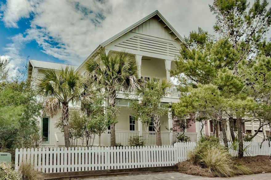 Beautiful newer construction (built in 2017), gulf view home in Old Florida Beach neighborhood. This home comes fully furnished with 5 bedrooms / 4 bathrooms and open floor plan for kitchen / dining / family room with four outdoor porches and an air conditioned owners closet / storage. This professionally designed home with custom finishes is a fantastic investment property or primary residence. Centrally located three back from the Gulf and just steps from three private beach accesses, private Draper Lake dock and community heated pool and clubhouse. New construction is a rare find in the gated Old Florida Beach community and this one is a must see!