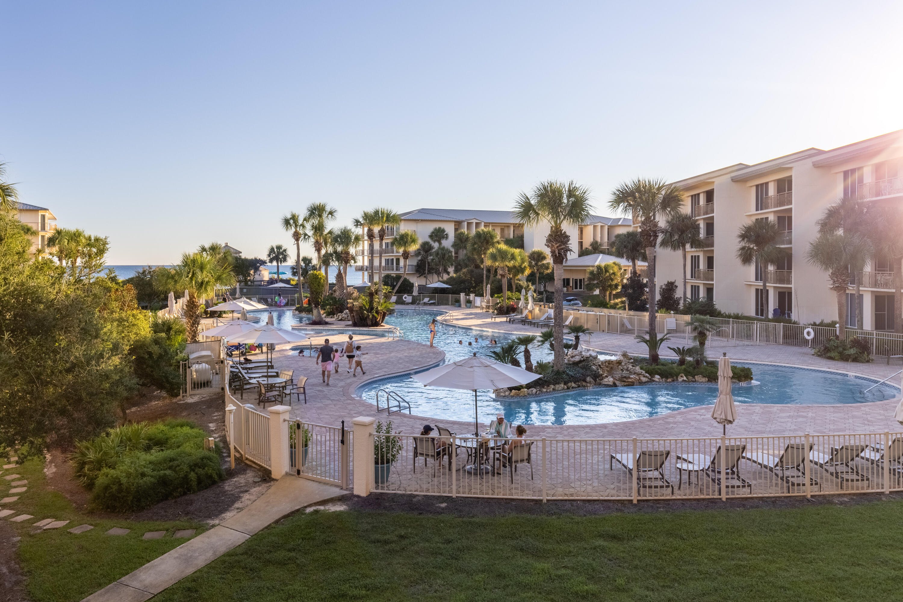 High Pointe is a fabulous community that has much to offer.  Being nestled between Rosemary and Aly's Beach makes this a premier location.  The balcony is the perfect place to enjoy your morning coffee and afternoon cocktail. High Pointe is a small resort on 30A. It offers tennis courts, playground, amazing lagoon pool with spa and waterfall, children's pool, grills and Crabby Steve's, a great beach restaurant that is Gulf Front!  You can park your car and  enjoy bike riding or walking to many of the restaurants and boutiques near by. This condo has GREAT rental history. A few pieces of art work do not convey.  All information is deemed correct, but should be verified by buyer, if important.