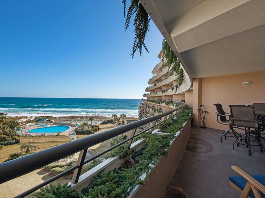 Welcome to Edgewater! Unit 705 has undergone a complete transformation. This luxurious unit boasts granite counters in the kitchen and bathrooms, tile and LVP flooring (no carpet here), modern furnishings including a new gel mattress for the pull out couch, and updated coastal decor. The unit will be getting a new Water Heater by end of year, HVAC is 2019. You'll enjoy relaxing on the large balcony while enjoying the breathtaking view of the Gulf of Mexico. Edgewater is a gated community offering many amenities including 420 feet of private beach, covered parking, two pools (one is heated), waterfall spa and wading pool, fitness center, game room and children's playground, putting green, shuffleboard area and basketball court. There is covered parking in the parking garage as well as ...