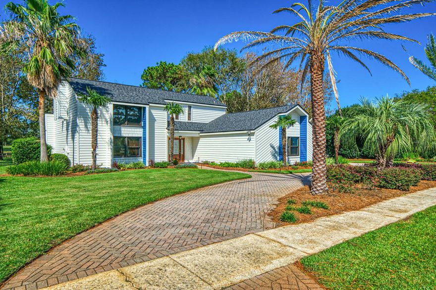 Gorgeous Golf Course home in Indian Bayou!  Lovely landscaping & LED lighting, a new roof, 4 new window on order, fresh paint, and updated flooring awaits you in this beautiful 3 bedroom, 3 bathroom home. Situated on the #8 tee box, you'll love the back patio in the Summer evenings and the dual Sylvester palms in the front entry are exquisite! From the beautiful kitchen and the enormous Florida room to the oversized living room with soaring ceilings, you'll not lack for living space. Truly a gorgeous property that can accommodate a quick closing prior to the holidays!