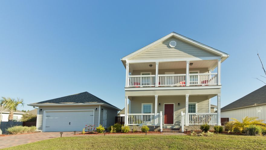 This beautiful Florida home is not just a house, it's a lifestyle, located near the exclusive 30A. Perfect for either full time home or vacation home. Built in 2016, this home has only had one owner and is practically brand new. You MUST SEE all the upgrades to appreciate how special this home is including plantation shutters, custom lighting for every room and a beautifully fenced in back yard with a stone paver patio, perfect for entertaining. You'll love the large balcony off the master bedroom. Come see your amazing dream home today! Home to the largest pool area on the Emerald Coast with 6 water falls, low HOA fees with short term rental option for investors. Bike ride or walk to 30A and Beach access, Gulf Place, Restaurants and Shopping. All appliances stay.