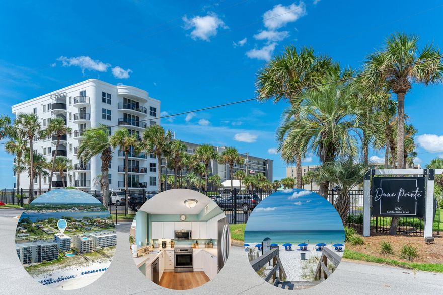 Welcome to your dream coastal retreat! This exquisite two-bedroom, two-bath condo is a rare gem, with a low-density, Gulf-front gated building that has recently undergone an exterior remodel. A large, open living space lets in all the light from the balcony. LVP floors throughout the living space and bedrooms add to the coastal charm. Updated stainless steel appliances round out a large kitchen. A split bedroom floorplan and 2 en-suite bathrooms allow privacy for all guests. The unit has a full size washer/dryer, walk in closet, and two owner's closets. Dune Pointe offers a heated community pool, private beach access & shower station. With a solid rental history, this is the perfect investment, second home, or primary residence on the Gulf!