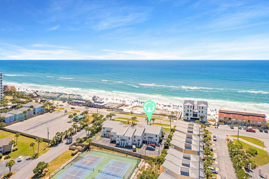 UNDER CONTRACT WITH KICK OUT CLAUSE Rare opportunity to own a low density townhouse at Sandpebbles, with deeded beach access and low HOA dues! Unobstructed Gulf views from this private beach oasis. This townhome takes coastal living to another level with a feel of being at home as soon as you walk in. Updates include new granite countertops, hardwood flooring, new cabinets, and updated bathrooms. The property features an open floor plan on the first level combining living, dining, and kitchen as well as a half bath to create a natural flow, great for entertainment. On the second floor the property features 2 large bedrooms and 2 full bathrooms. The walk out master deck will be your new happy place as you listen to the waves crash in paradise. Call today for additional i