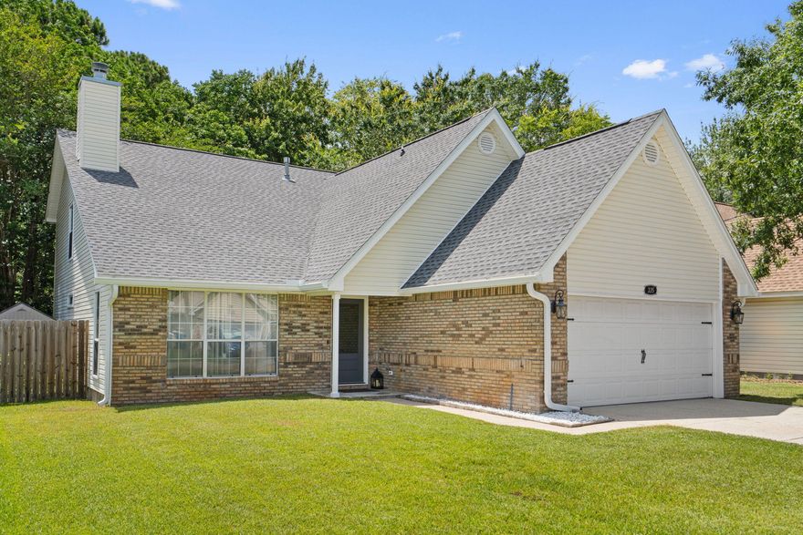 Seller offering closing cost assistance, paying for home inspection, pest inspection, home warranty, and survey! Welcome to the no HOA Brookwood Estates -- a beautifully updated 4-bedroom, 3-bathroom home located just 5 minutes from Hurlburt Field, 30 minutes from Eglin AFB, and only 15 minutes from the sugar-white sands of Navarre Beach. This move-in-ready property has been meticulously maintained and thoughtfully upgraded for comfort and peace of mind. Recent updates include a full repipe to PEX (2025), roof replacement (2021), gas water heater (2021), and HVAC system (2020). All three bathrooms have been recently renovated with modern finishes, including a stunning walk-in tiled shower in the master suite. Step outside through French doors into your screened-in back patio complete with a relaxing hot tub overlooking a fully fenced backyard with a storage shed. The finished garage features recessed lighting, a side-mount garage door opener, and a convenient storage closet. This home offers the perfect blend of functionality, style, and unbeatable location. Schedule your showing today!