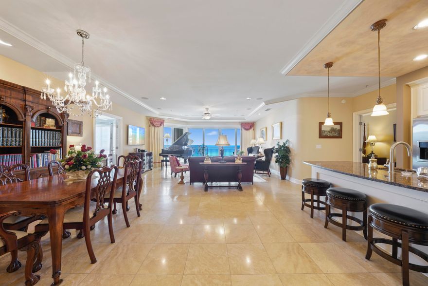 Experience the ultimate beachfront lifestyle in this exquisite, rental restricted, 3 bedroom, 3 bathroom condo in the heart of Miramar Beach. This stunning condo boasts  2,490 sq. ft of living space with breathtaking views of the Gulf of Mexico and offers unparalleled luxury and comfort. This Villa in Grand Dunes is well maintained and perfectly located on the 6th floor of Grand Dunes Il, giving it an 8th floor elevation and the views are fantastic! It will convey unfurnished as it is the seller's primary residence, but all appliances, window treatments and fixtures (which include a Waterford Crystal Chandelier over the dining room table) are included. This villa is the largest square footage of the 3 bedroom villas in Grand Dunes II. As you enter the condo, you will be greeted by an open-concept living space, which is perfect for entertaining guests. The living area features floor-to-ceiling windows that let in plenty of
natural light, and offer panoramic views of the emerald green waters of the Gulf.  Features of this villa include: new paint in kitchen and living areas, travertine flooring in private foyer, living areas, kitchen, hallways and baths, and ceramic tile ''faux'' hardwood floors in the bedrooms.  The gourmet kitchen is a chef's dream with high-end stainless steel appliances with a 5 burner natural gas cooktop, soft-close drawers, granite countertops and bar, and custom painted cabinetry.  Other features are 9.5' ceilings, ''super quiet'' interiors, pre-wired for latest security and audio/visual for home entertainment, solid wood interior doors, and oversized glass with beautiful views of the Gulf. The Master Suite is a true oasis that offers: "His & Hers" walk-in closets, trayed and coffered ceilings, and a sitting area. The Master bath offers: dual granite vanities with soft-close drawers, a separate dual head shower, a spa-like jetted soaking tub with travertine surround, and a separate water closet. Step out onto the balcony and absorb the breathtaking views of the Gulf. Sip your morning coffee as you watch the sunrise over the water, or enjoy a glass of wine as you watch the sunset over the horizon. This is an 11' deep Gulf front balcony with over 350 sq. ft of space, a built-in natural gas grill, and all protected by "Hurricane Shutters."

This luxury condo is located in one of the most sought-after communities in Miramar Beach, with world-class amenities such as a fitness center, a heated swimming pool, and a hot tub. The
complex also offers direct beach access, so you can easily stroll down to the white sand beaches and emerald green waters of the Gulf.

Grand Dunes offers: "Super Quiet Interiors", 24 hour security, gated entry, lush landscaping, 3 levels of gated underground parking for owners, grand lobby, semi-private elevators leading into your private foyer, private heated pool & hot tub, Owner's Lounge with Gulf front Fitness Room, Over-flow suites for guests, 200' of deeded beach, serene streams, majestic waterfall and a Lagoon Style Gulf front pool area with Hot Tub shared by both buildings and Beach Service.

Grand Dunes is the Emerald Coast's Most Desired Rental Restricted Beachfront Development!

Call us today to schedule your private viewing of this gorgeous Villa!