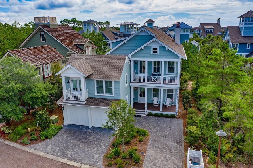 Live like you are on vacation every day! Where the sun, sand and surf of 30a beaches await you. Come and see this 5-bedroom 7 bath Beach Cottage with Carriage house and two car Garage in Watersound Bridges. The distinguished gourmet kitchen is headlined by Thermador Appliances and Carrera marble countertops. This home is perfect for entertaining with built in wine fridge, ice maker and outdoor grill.  Outdoor living is complimented with private splash pool, screened porch, balconies on the front and back of home complete with outdoor shower. The home comes equipped with a ''whole home'' GENERAC Generator. The sandy white beaches of 30a are perfect for sunbathing, surfing or twilight bonfires.