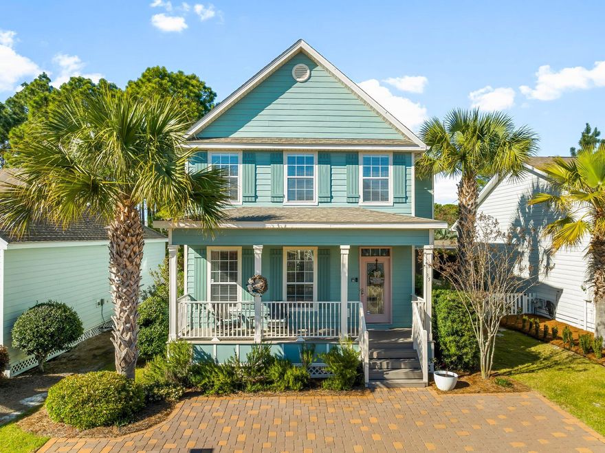 Beautifully maintained and fully functioning short-term rental in a prime 30A location--offered at $729,000. Just 0.6 miles to the beach and minutes from golf, shopping, and dining, this 3 bed, 2.5 bath home offers the ideal blend of investment and lifestyle. The first floor features a spacious living area, powder room, dining space, breakfast nook, and a kitchen with two pantries. Upstairs, all bedrooms include a generous primary suite. No carpet--wood and laminate flooring throughout. Enjoy a screened wraparound porch, fenced backyard, paver patio, and outdoor storage. Community amenities include a resort-style pool with grotto, summer kitchen, and fire pit. Whether you're looking for a turnkey rental, second home, or full-time residence, this location puts everything just minutes away. Wood & laminate flooring throughout (NO CARPET), hard
wood stair treads are wonderful for a low maintenance home. Screen porch wraps the side and a back portion of the back of home. Fenced-in back yard and gravel side path w/stepping stones is a nice touch. Paved back patio holds an outdoor wicker sectional with plenty of room for a grilling area along with numerous areas for the green thumb enthusiasts. The back shed matches the look of the home & is ideal for storing for all those extra leisure lifestyle toys you'll have too! Community amenities include the fantastic pool area that holds a grotto pool, summer kitchen for large cook outs, tables w/sunbrellas, lounging chairs and a gas firepit! Lastly, the community as a whole is very well-kept and convenient to which ever type of ownership you choose to have. So, whether it's the (5) minute golf cart stroll on 30A stops for a concert at Gulf Place, Oysters at Shunk Gulley, sunsets/sunrises at Dune Allen/Allen Loop beach accesses or getting in your car for an easy (5) minute drive to Grand Boulevard for shopping, restaurants or the movie theater, ITS TRULY ALL (5) MINUTES AWAY! Also, lets not leave out the convenience for your everyday & important needs too. It's (2) minutes to the local post office, (3) minutes to the SRB Walmart, (4) minutes to Sacred Heart Hospital, (5) minutes to the Publix grocery at Grand Boulevard and (5) minutes to Butler Elementary for your little ones if needed. It's COASTAL LIVING WITHOUT THE COASTAL PRICING. So If the S. Walton lifestyle is what your after, come see everything this home and location has to offer!