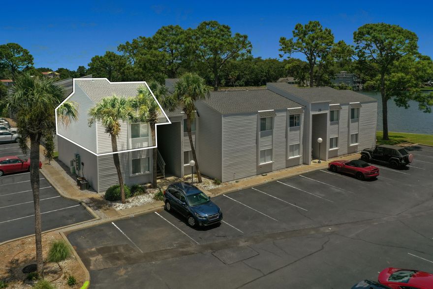 Welcome to 101 Old Ferry Rd, Unit 27C in Shalimar, Florida. This condo offers stunning water views from the master bedroom, dining room, and private patio. Imagine waking up each morning to serene bay views, enjoying meals with a picturesque backdrop, and relaxing on your patio as the sun sets.This unit features an open floor plan, modern finishes, and plenty of natural light throughout. The master bedroom provides direct water views, creating a peaceful retreat. The dining room is ideal for entertaining and offers a seamless indoor-outdoor living experience. The HOA has recently replaced the roof and siding. This condo includes amenities such as a swimming pool, laundry center and water access.