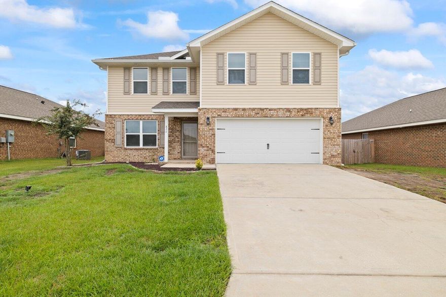 Available NOW! Half off the first months rent. This spacious 4-bedroom, 3-bath home in Redstone Commons offers 2,405 square feet of comfortable living. The first floor features an open-concept layout with a versatile formal dining room just off the entryway--perfect for use as an office, playroom, or additional dining space. All four bedrooms are located on the second floor, with the master suite conveniently positioned across from the other three. The master suite includes a large walk-in closet offering ample storage. Enjoy community amenities like a pool and playground. AS IS Floating Shelves. AS IS fridge, stove/oven range, and microwave. Washer and Dryer hookups available on second level.