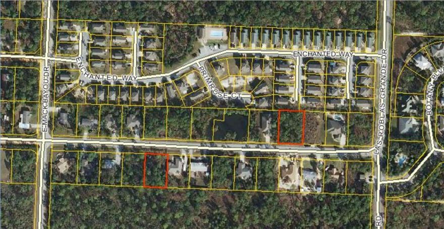 GREAT LOCATION...No HOA fees; Close to the Bay, Shopping, & all of our coastal amenities, as well as close to Sacred Heart & the Medical Center. Design & Build your own home! Bayou Pines has a deeded boat launch located off Blue Bell Circle which is approximately 350 yards away. Launch your boat directly into the deep water of Mack Bayou. NO BUILD OUT TIMELINE, NO HOA DUES. Also, 1/57 interest in access to Mack Bayou AND 1/57 interest in access to the lake on lots 8/9