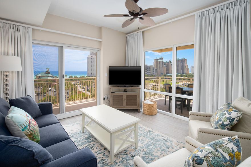 4TH floor, SW Corner - 2BR Lockout...Completely renovated last spring and GORGEOUS. with spectacular views - sunset, Gulf, golf ,resort, lake, etc.Wrap-around balcony with dining tableLUAU is just steps from the beach & features roof-top observation decks, a large lagoon pool with a swim-under waterfall, heated spa & fitness center in the complex. Being sold As-Is because it is perfect.