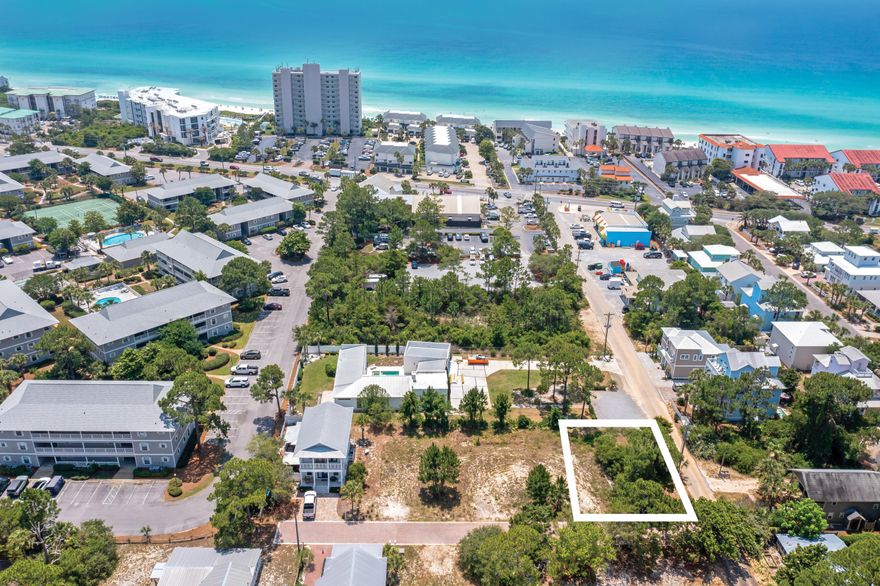 This beachside property in Seagrove Beach offers an excellent location just one block away from the Campbell Street Public Beach Access. Situated only a mile from Seaside, it provides convenient access to the town's amenities while maintaining a peaceful atmosphere. An additional lot adjacent to the property is also available for purchase, offering potential for expansion or investment opportunities. The property is accessed via a charming brick paved private road, adding to its exclusivity and appeal. With a height allowance of 50 feet, there is the possibility of capturing stunning gulf views from higher floors or a potential rooftop terrace. A nature preservation area on the west side of this lot affords the owner extra privacy and no HOA keeps monthly costs low. Covenants and restrictions run with the land to protect your investment. Around the corner is Cafe 30A, an award-winning local eatery, along with Seagrove Plaza, providing convenient shopping and dining options. Seagrove Beach is celebrated for its laid-back charm, vibrant local culture, and a wealth of recreational activities. From sunbathing and swimming to fishing, boating, and water sports, there is no shortage of opportunities to enjoy the coastal lifestyle. Take leisurely strolls along the sandy shores, explore the nearby state parks, or indulge in the local culinary scene that offers a diverse array of dining options.
This lot offers more than just proximity to the beach; it also benefits from the convenience of being within easy reach of essential amenities and attractions. Scenic Highway 30A boasts a variety of shops, boutiques, galleries, and restaurants, ensuring that daily needs and entertainment options are readily accessible. Additionally, nearby communities like Seaside and Watercolor provide additional opportunities for shopping, dining, and entertainment, expanding the range of possibilities for recreation and leisure. Don't miss out on this chance to live the quintessential beach lifestyle in one of Florida's most desirable locations, the Beaches of South Walton.