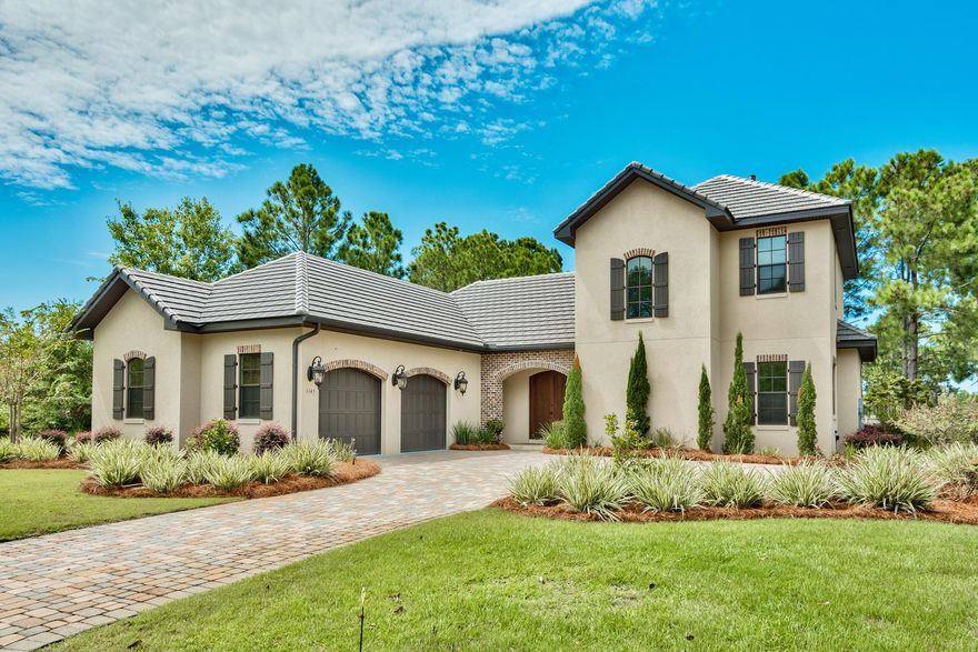 With beautiful waterfront views spanning over the Baytowne and Raven golf courses, this impressive home built by Huff Builders, features 4 bedrooms, 3 full bathrooms, and 2 half bathrooms. The open floor plan features beautiful travertine floors throughout the main floor living areas. The gourmet kitchen features custom cabinetry, granite countertops, and stainless steel appliances. The waterfront patio, featuring a custom fire pit, leads you to a dock, making for the perfect spot to view the sun setting over the golf course. The spacious two car garage also features a golf cart entrance.