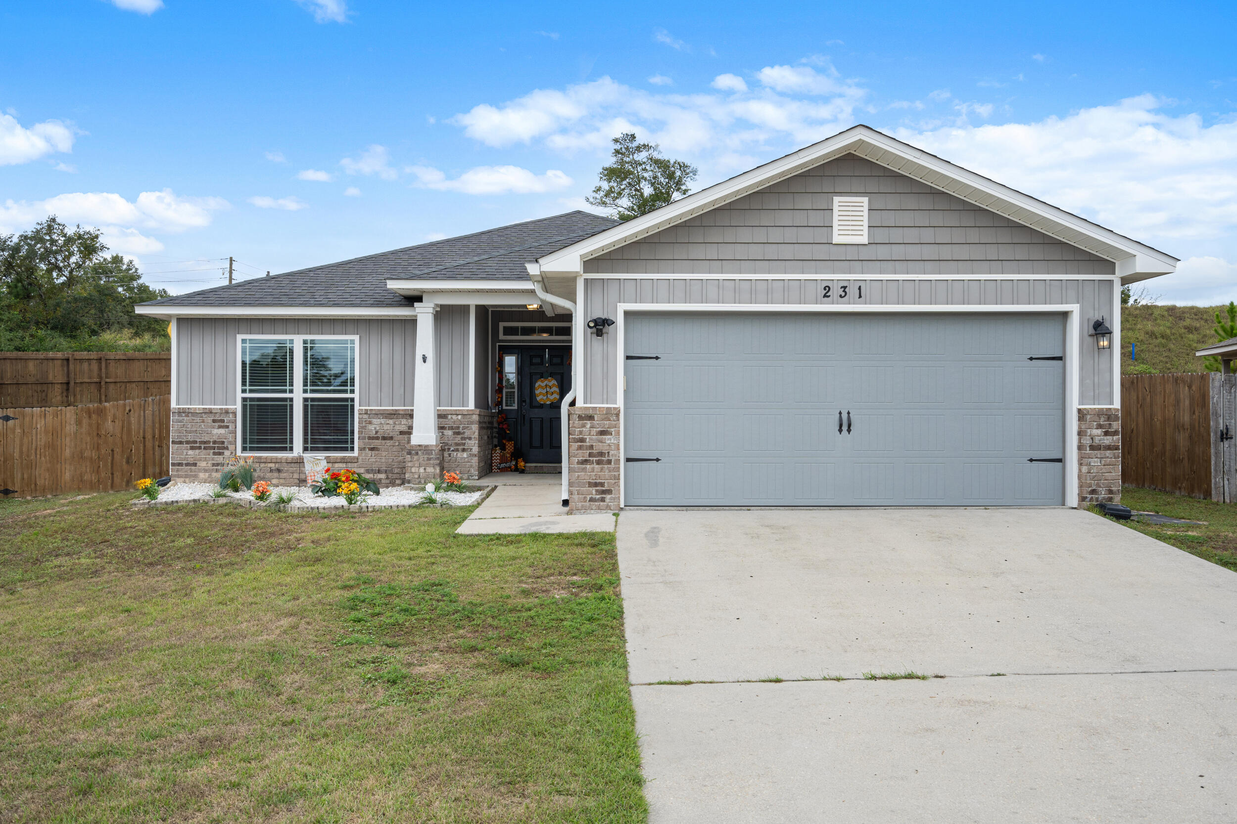 Move-in ready and perfectly located in sought-after South Crestview! This beautifully maintained single-family home offers easy backroad access for a quicker commute to bases, beaches, and town amenities -- no more long waits on Highway 85.Inside, the kitchen shines with granite countertops, modern cabinetry, stainless steel appliances, and newly added dishwasher and microwave. The owners also enhanced functionality with added cabinetry in the laundry room and upgraded all fixtures to stylish bronze finishes. One bedroom now features durable LVP flooring -- perfect for a nursery, office, or guest room.With a practical layout, fresh updates, and an ideal South Crestview location, this home is ready for its next owners to simply unpack and enjoy.