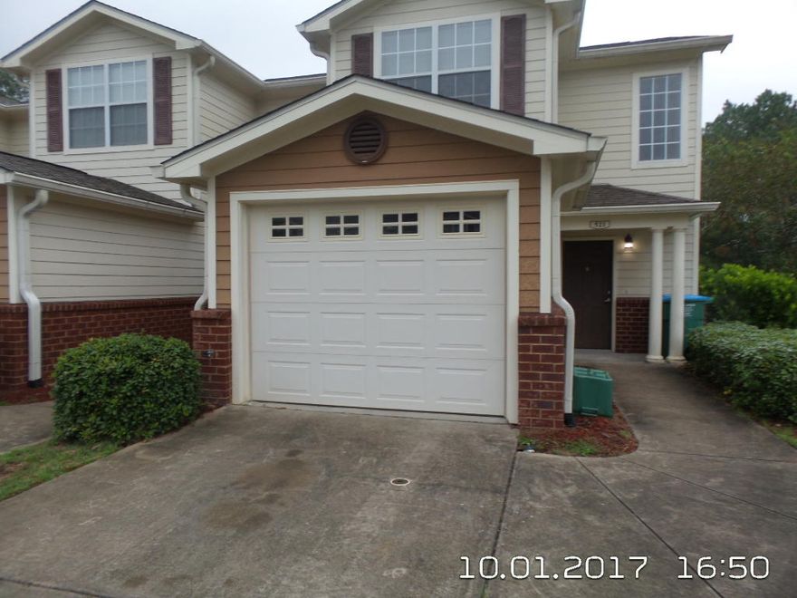 Available 05/01/2018...Great town home in Eagles Landing Town Home community in South Crestview. Interior unit features 2/2.5 floor plan. Bedrooms are upstairs as two master suites. 1/2 bathroom downstairs with laundry. Galley kitchen and open concept living room and dining room. Covered front porch and open back patio. 1 car garage. Community pool and parking. No inside smoking. Pets are not allowed sorry.