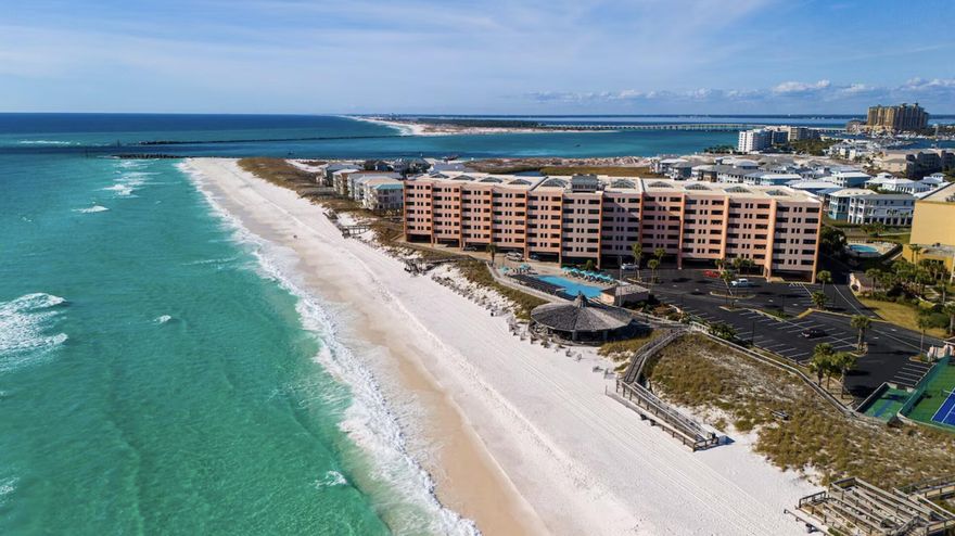 Beautiful fully furnished one bedroom unit on 3rd floor in Jetty East Condos.  The ''12'' stack has the largest one bedroom units -- 804 sq. ft. instead of 636 sq. ft.  The 12 stack also affords complete privacy as no other unit can look into this unit.  It juts out.  The view is awesome.  You can see the Gulf and all the action on the Pass.Almost all the furniture is new.  Installed new ''Murphy Bed-like'' wall bed with desk, new bedroom floors and closet, new sectional sleeper sofa, new mirrors.  Also conveying is a nice collection of Talavera pottery.  Everything stays.  You must see this unit.  It features EFCO (category 4) sliding glass doors and windows.Jetty East amenities: 2400 sq ft pool with sundeck, hot tub, beach-side pavilion with charcoal grills, tennis courts, pickleboard, fitness room, kids activities, music entertainment, shuffleboard, owners meeting and party room, and 900 sq ft of Gulf front white sand beach.  Jetty East is a gated community with 24/7 security.  All information in this listing is believed to be true by listing agent, buyer to confirm all details and information.