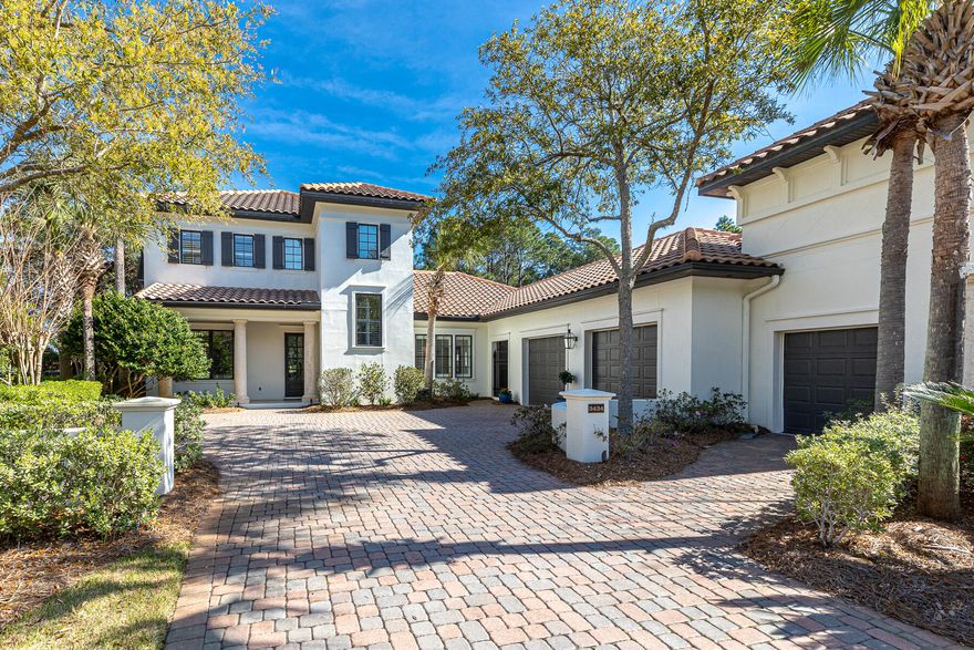 Exquisite HUFF Builder's masterpiece within the gated community of Burnt Pine at Sandestin Golf and Beach Resort. Meticulously renovated in 2021, this residence boasts a saltwater pool and outdoor screened lanai complete with a summer kitchen, fireplace and living area, perfectly positioned on the par 5, 2nd Hole adjacent to the verdant green at Burnt Pine--an absolute haven for golf enthusiasts. The interior exudes opulence, featuring a walk-in wine cellar, and tasteful combination of tile and cherry hardwood floors throughout. The kitchen stands as a focal point, complete with a dry bar boasting a wine cooler, beverage cooler, and ice maker, ideal for hosting gatherings. Other recent upgrades include a new 2020 Hot Water Heater and a 2018 HVAC system.