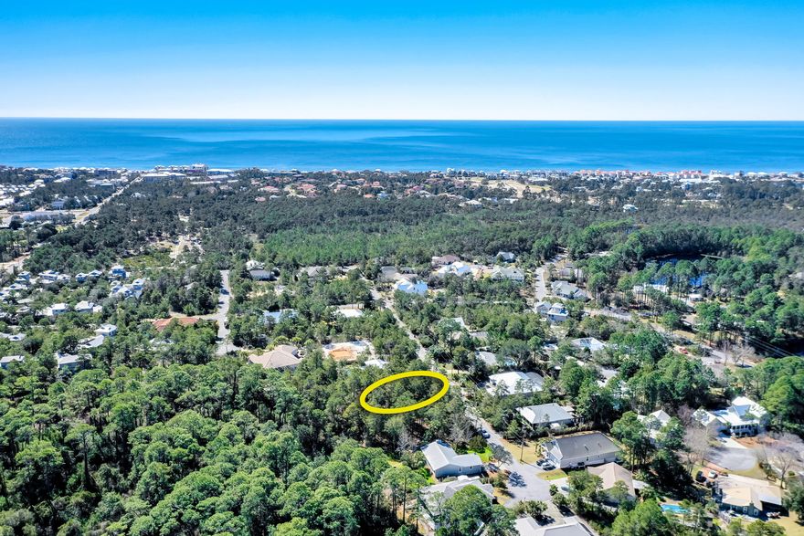 Incredible opportunity to acquire a premier, single-family residential homesite totaling 0.34+/- acres. Located in the South Walton County, Florida just north of Scenic 30A, Gulf Place, and Ed Walline State Park! Just a golf cart ride or stroll to the public beach access. Build your dream beach getaway or primary homestead in the Santa Rosa Ridge neighborhood. This subject property offers convenient access to Highway 98 via County Road 393 and the west end of 30A, all only a few minutes away, which lead you to the area's most desirable shopping and restaurants, including Gulf Place, Grand Boulevard, Publix supermarket and Sacred Heart Hospital.