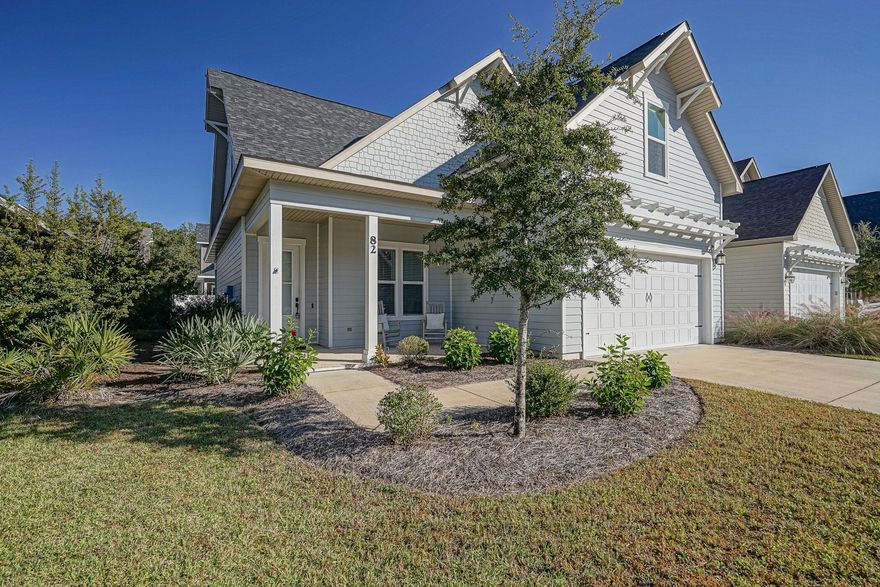 Picture perfect is the only way to describe this almost 2700 square foot home in beautiful Paradise Cove!!  Sitting on a tree lined street with white picket fences, it's only a short walk to the community pool and stocked fishing ponds, this one has it ALL!!   This 4-bedroom 3.5 bath home comes with ample upgrades including surround sound speakers, screened in back porch, wood floors on the 1st floor, custom master closet, Vivint alarm system and custom lighting, just to name a few!! Nestled in the perfect location along Hwy 98 Paradise Cove offers easy access to all the local schools, restaurants and beaches along 30A!