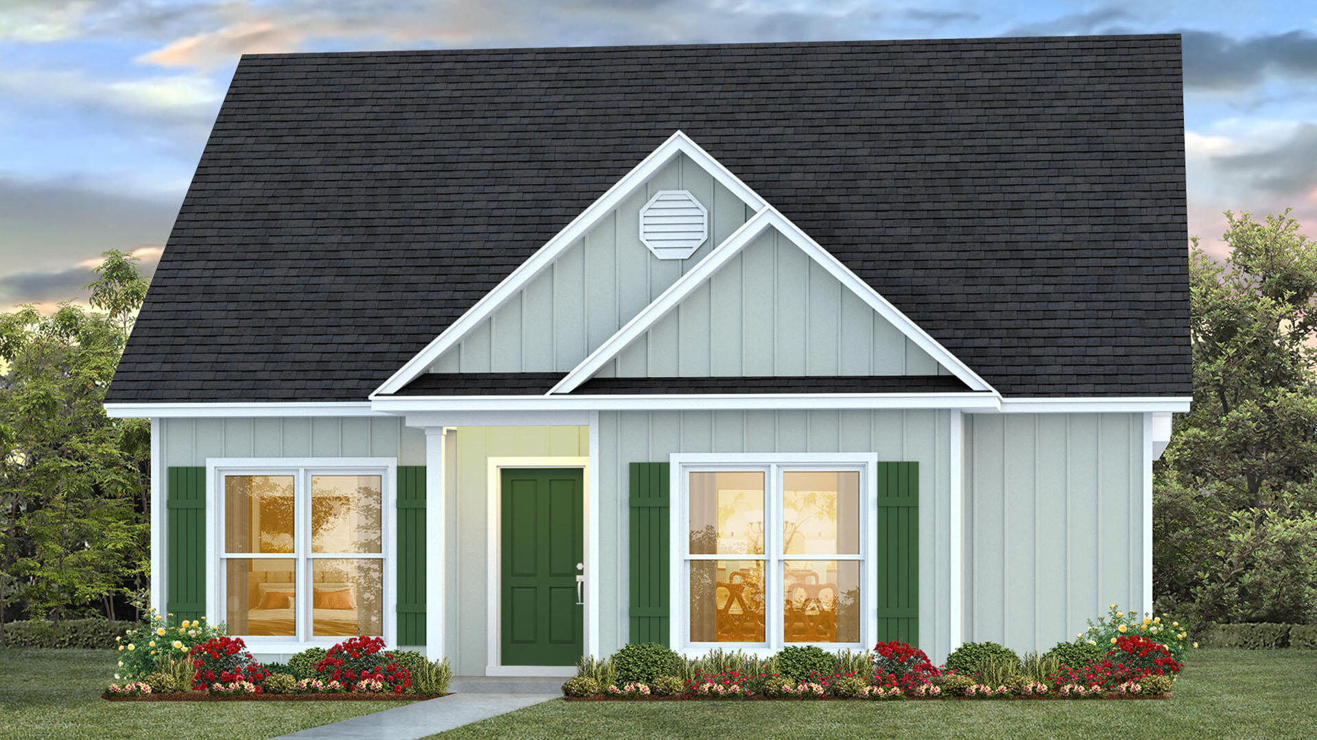Welcome to 145 Sweetclover St, a new home at Owls Head Farms East in Freeport Florida situated on a corner lot. This home is a ready for move in and is a thoughtfully designed three-bedroom, two-bathroom home that combines modern living with functionality. Its open-concept layout creates a seamless flow between the main living spaces, making it ideal for both family life and entertaining. Upon entering the home, you're greeted by a spacious foyer that leads to a dining room, perfectly positioned to serve as a formal dining space or a versatile area for other uses, such as a home office or playroom.