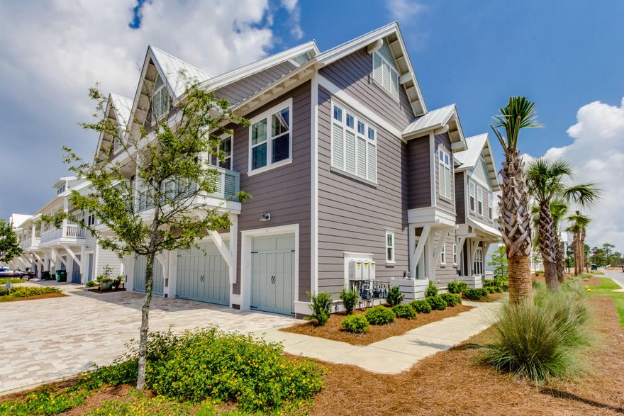 In Prominence it is not often the rare corner lot locations become available! This highly appointed 2 bedroom 2 bathroom Aruba plan sits on a corner lot with direct views of the pool from the balcony. It is also one of the most accessible locations for ease of entrance and exit. The location is not only a stone throw away from the pool, but also a short walking distance to the hottest retail on 30A, the HUB! The HUB is the only location on all of 30A with open dining experience AND a 25 foot jumbo-tron to enjoy the events/sports! The interior boasts some of the most popular selections emerald homes had to offer. Don't like carpet? Good, because there is NONE! A light grey washed hardwood appoints all main living areas and also bedrooms.