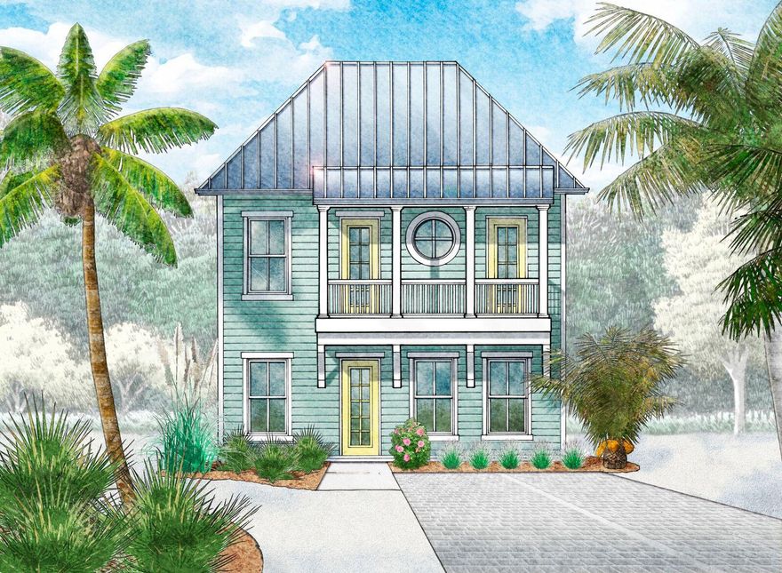 Three bedroom three and on half bath with golf cart garage.