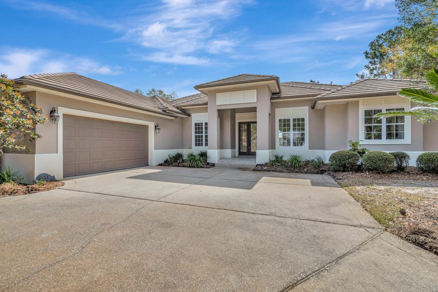 MOTIVATED SELLER! This 4 bedroom, 3 bathroom contemporary home is 2,694 sq. ft. and sits on an exceptional half acre lot; one of the largest in Baytowne. Enjoy the open floorplan with high ceilings and large windows with natural light exposure throughout. The kitchen is the heart of the home, complete with new matching stainless steel appliances, granite countertops and island, plenty of storage, and more. This home offers sizable bedrooms, the additional fourth room that can also be used as office space, an oversized garage -just to name a few. Paradise is a short golf cart ride to the gorgeous emerald coast beaches, shopping, entertainment in the Villages that include family attractions and local events. Don't miss out on this opportunity to own within the resort!